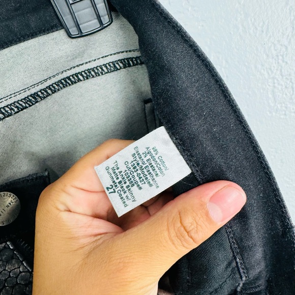 Current/Elliott The Ankle Skinny Matte Black & Gunmetal Coated - Picture 10 of 10